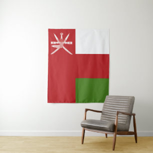 Oman-Flagge Wandteppich