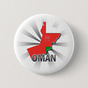 Oman-Flaggen-Karte 2,0 Button
