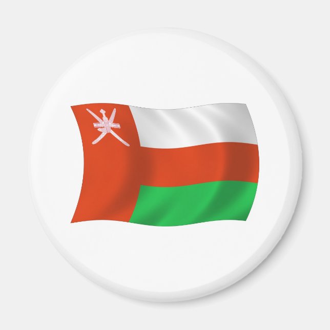 Oman-Flaggenmagnet Magnet (Vorne)