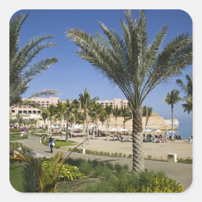 Oman, Muscat, Al, Jissah. Shangri, La Barr Al, Quadratischer Aufkleber (Vorderseite)