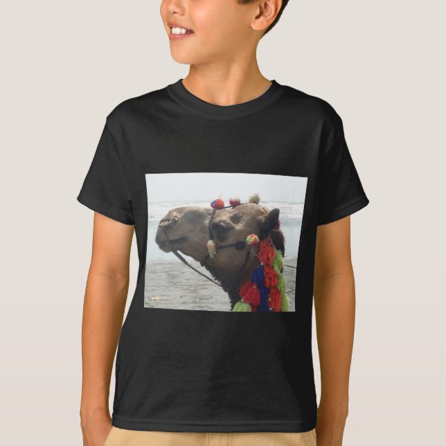Oman Muscat Camel Foto Art Print T-Shirt (Vorderseite)