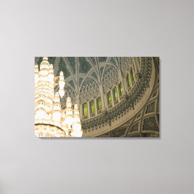 Oman, Muscat, Sultan Qaboos Moschee Leinwanddruck (Vorderseite)