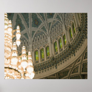 Oman, Muscat, Sultan-Qabus-Moschee Poster