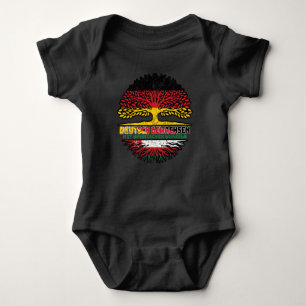 Oman Omanisch Deutsch Deutschland Baum Wurzel Baby Strampler
