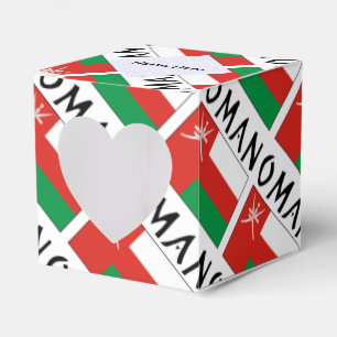 Oman Omanische Flagge gekachelt personalisierter N Geschenkschachtel