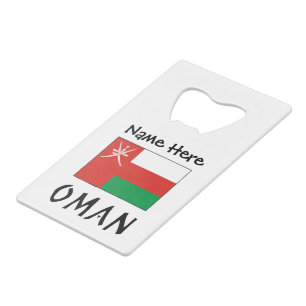 Oman Omanische Flagge Personalisierter Name Geldbeutel Flaschenöffner