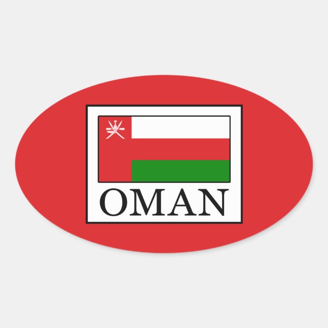 Oman Ovaler Aufkleber (Vorderseite)