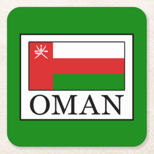 Oman Rechteckiger Pappuntersetzer