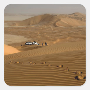 Oman, Rub Al Khali-Wüste, Fahren auf den Dünen Quadratischer Aufkleber