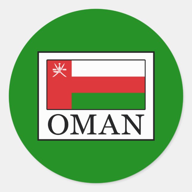 Oman Runder Aufkleber (Vorderseite)