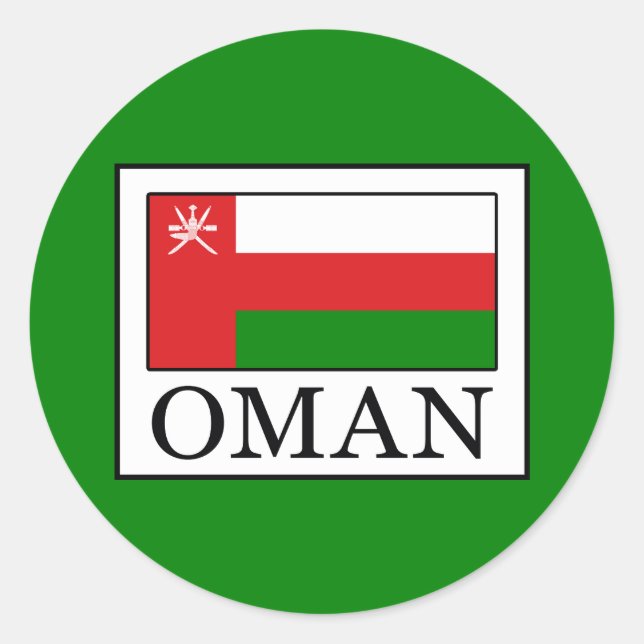 Oman Runder Aufkleber (Vorderseite)
