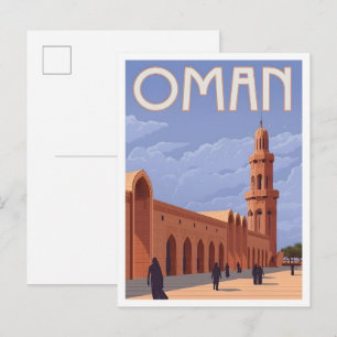 Oman Vintage Reise  Postkarte