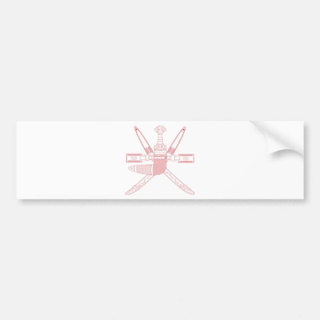 Oman-Wappen Autoaufkleber (Vorne)