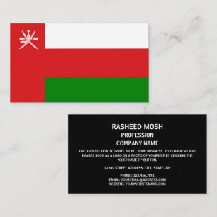 Omani-Flagge, Flagge Visitenkarte