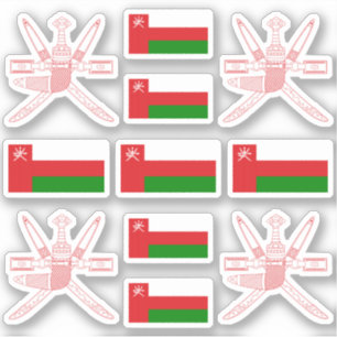 Omani-Staatssymbole /Emblem und Flag Aufkleber