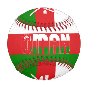 Omans Flagge und Wappen Patriotisch Baseball