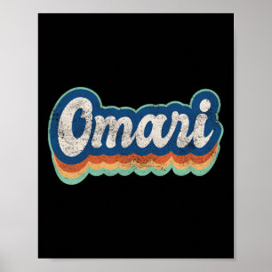 Omari Vorname Junge Vintage Stil 70er 80er Persona Poster