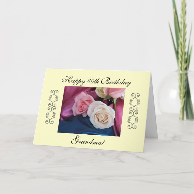 Oma's 80. Geburtstag Karte (Vorderseite)