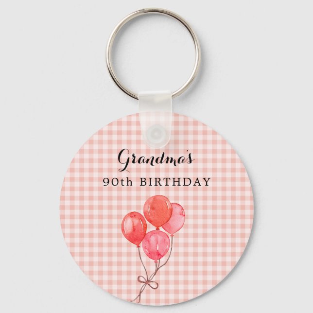 Oma's 90. Geburtstag Schlüsselanhänger (Vorderseite)