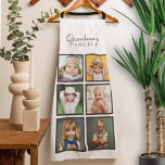 Oma's Angels Custom Six Foto Template Schürze<br><div class="desc">Eine lustige personalisierte Foto-Schürze für Oma, Nona, Gigi, Tante oder irgendeinen Namen, dieses Design hat eine Fotovorlage für sechs Ihrer Lieblings-Fotos. Da die Bildvorlagen quadratisch sind, funktionieren Instagram-Fotos oder andere quadratische Bilder am besten. Ersetzen Sie einfach die Fotos mit den ausgewählten Fotos. Sie können Fotos, Freunde, Haustiere oder was auch...</div>