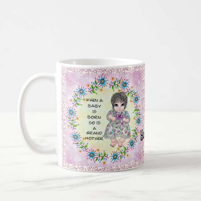 Omas Baby Mädchen   Kaffeetasse (Links)