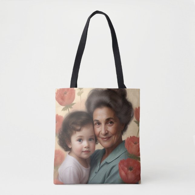 Oma's Bag der Liebe - Oma & Child Tote Bag (Vorderseite)