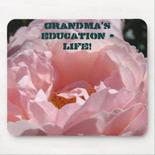 Omas Bildung LEBEN! Mauspad Rosa Rose