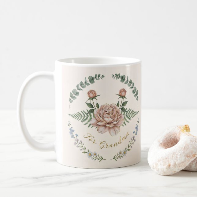 Omas botanischer Garten Kaffeetasse (Mit Donut)