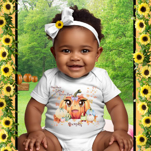 Oma's brauner Mit Augen Kürbis lächelnd Anime Face Baby T-shirt