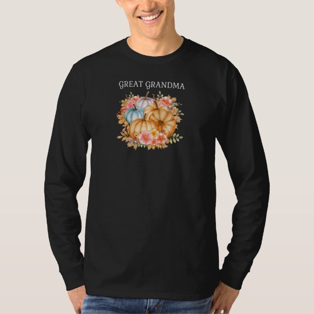 Omas bunte Kürbisse Herbst T-Shirt (Vorderseite)