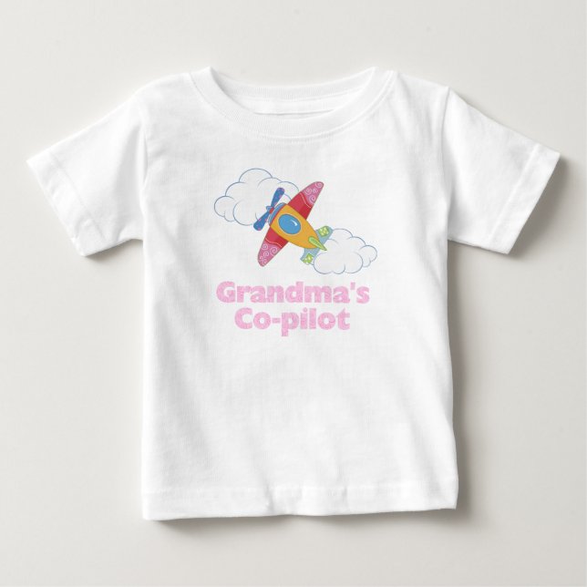 Oma's Co-Pilot (Mädchen) Baby T-shirt (Vorderseite)