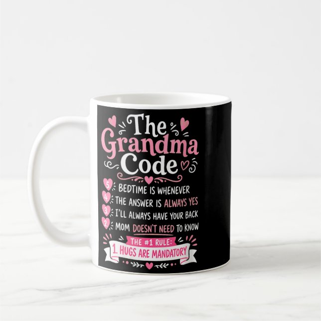 Omas Code Lustige Oma Regeln Damen Kaffeetasse (Links)