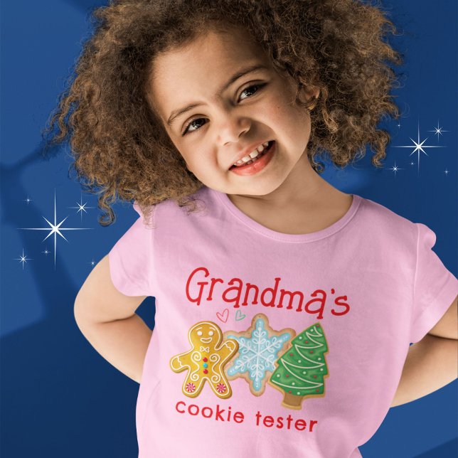 Oma's Cookie Tester Niedliches Weihnachtskeks T-Shirt (Customizable. Available in multiple colors, sizes and types. )