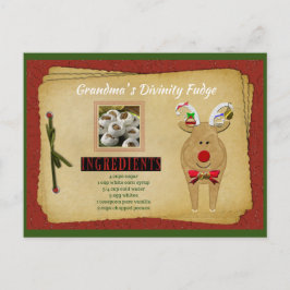 Oma's Divinity Fudge RECIPE CARD Postkarte