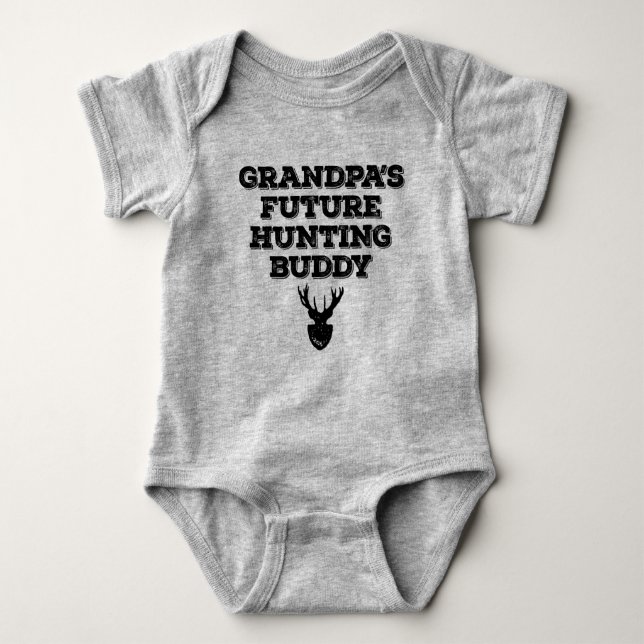 Oma's Future Hunting Buddy Newborn-Geschenk Baby Strampler (Vorderseite)