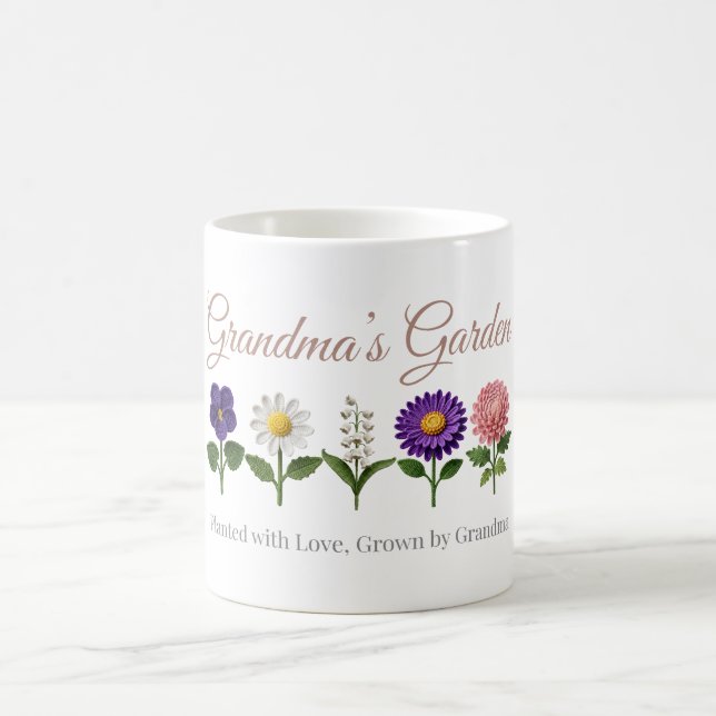 Omas Garten Häkelnachbildung Geburtsblumen-Tasse Kaffeetasse (Mittel)