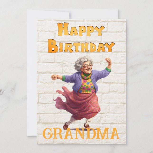 Oma's Geburtstag Feiertagskarte (Vorderseite)