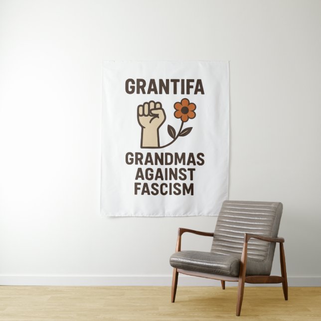 Omas Gegen Faschismus Poster Wandteppich (Beispiel)
