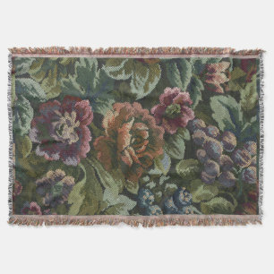 Omas gemütliches vintage-blumen-dopp-kit decke