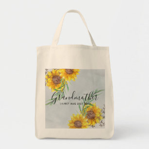 OMAs Geschenke - Personalisiert nach Sonnenblumen Tragetasche