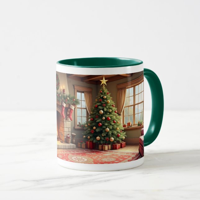 Omas Haus an Weihnachten Tasse (VorderseiteRechts)