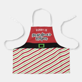 Oma's Helper Red and Green Christmas Schürze