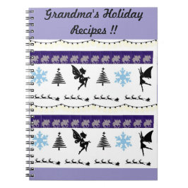 Oma's Holiday Reecipes whimsical Notebook Notizblock