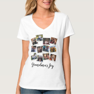 Oma's Joy Foto Frame Collage Modern Trendy T-Shirt