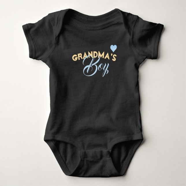 Omas Junge -Baby-Jersey-Body Baby Strampler (Vorderseite)
