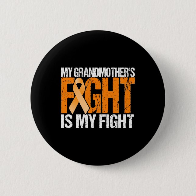 Oma's Kampf ist mein Kampf gegen Leukämie Bewussts Button (Vorderseite)