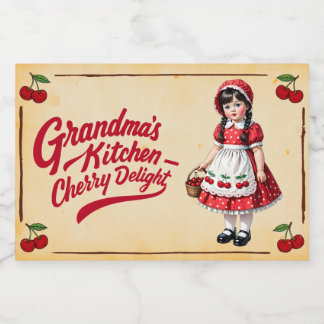 Oma's Kitchen - Cherry Delight - Vintag Lebensmitteletikett