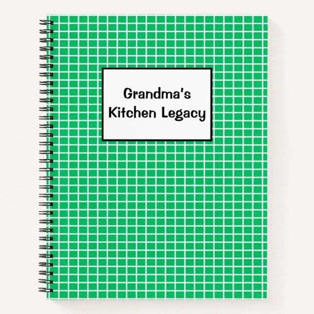 Oma's Kitchen Legacy RECIPES Notizbuch (Vorderseite)