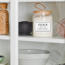 Oma's Kitchen Pantry Food Label Mehl Lebensmitteletikett