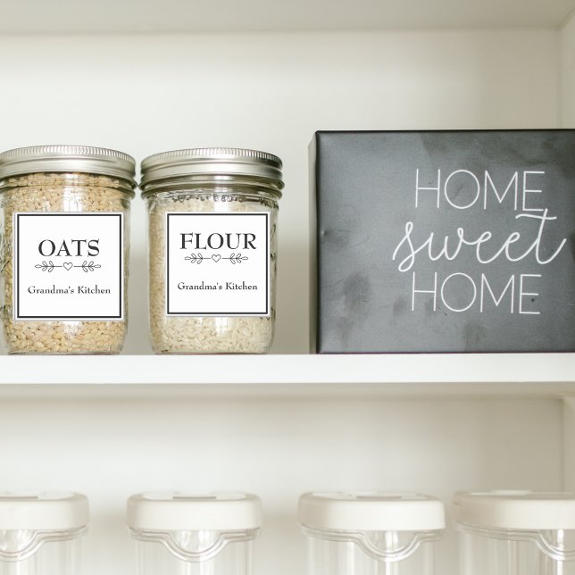 Oma's Kitchen Waterproof Pantry Food Labels (Von Creator hochgeladen)